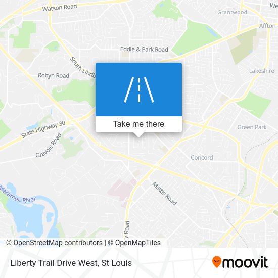 Liberty Trail Drive West map