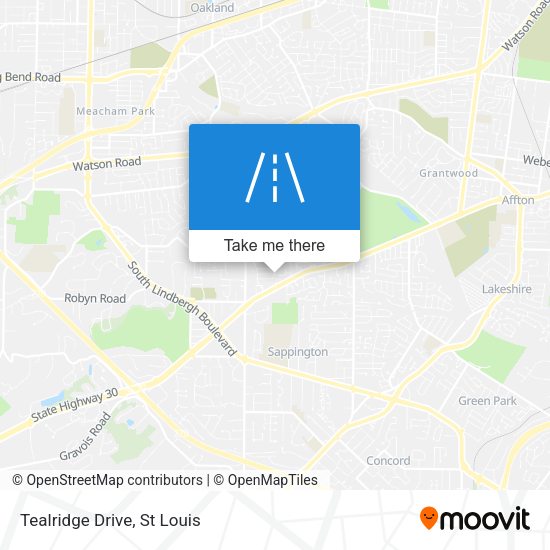 Mapa de Tealridge Drive