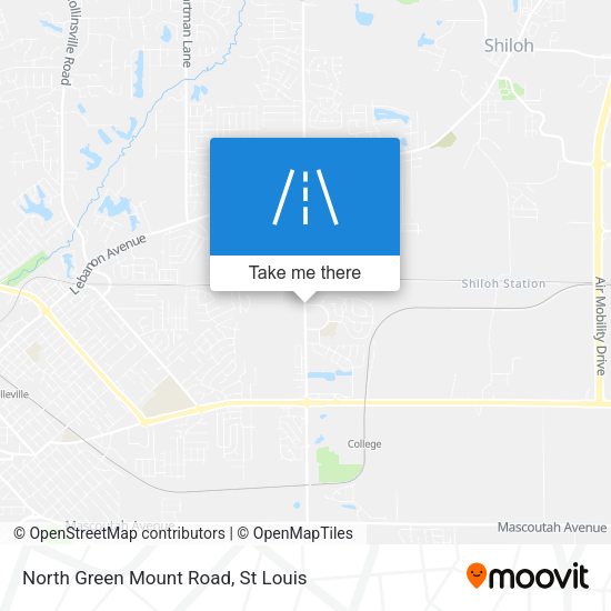 North Green Mount Road map