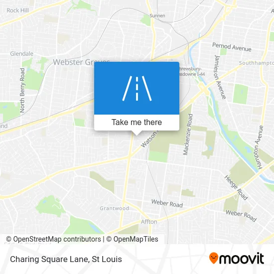 Charing Square Lane map