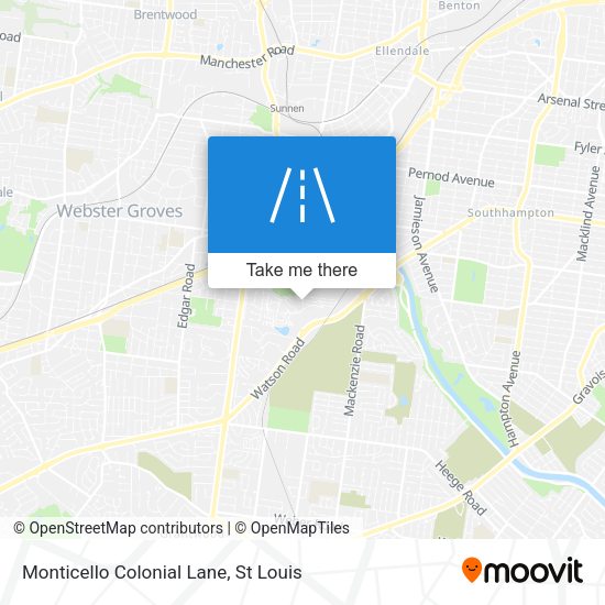 Monticello Colonial Lane map