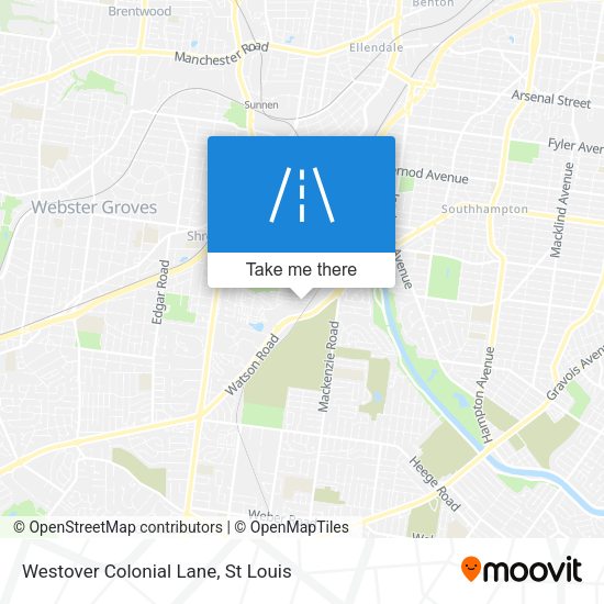 Westover Colonial Lane map