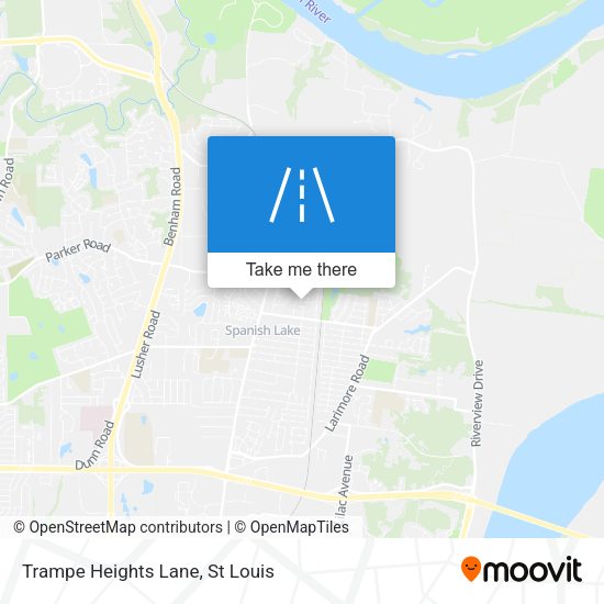 Trampe Heights Lane map