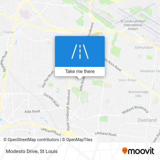 Modesto Drive map
