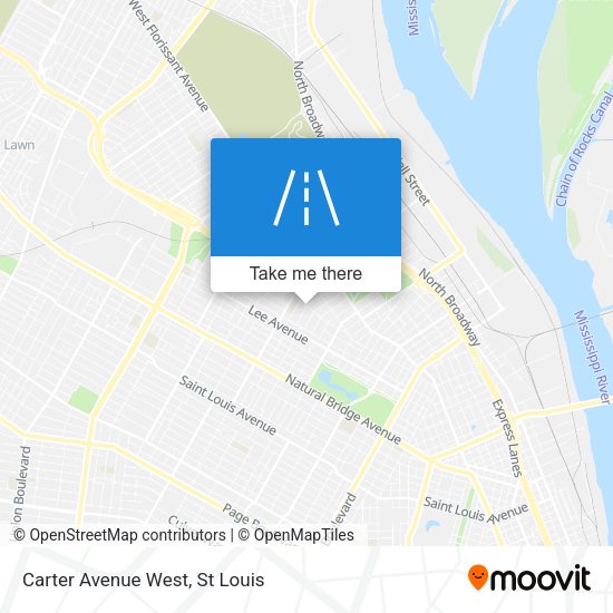 Carter Avenue West map