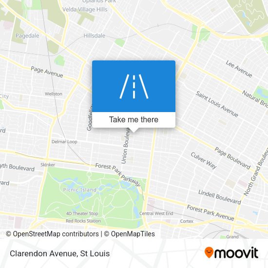 Mapa de Clarendon Avenue