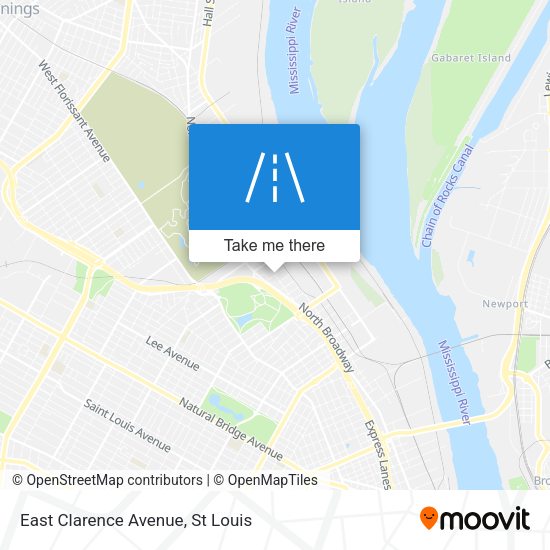 Mapa de East Clarence Avenue