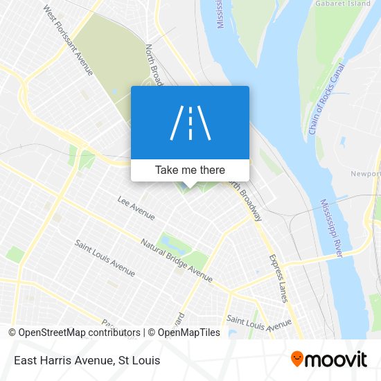 East Harris Avenue map