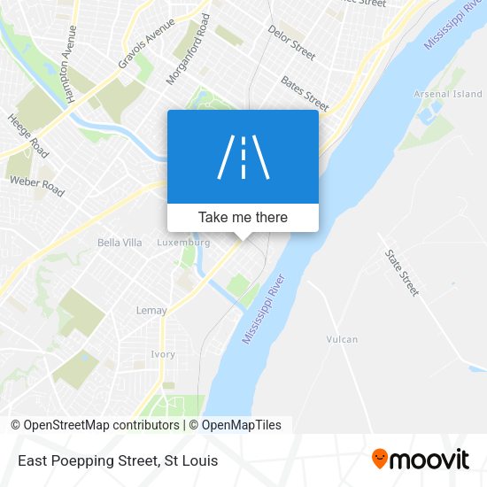 East Poepping Street map