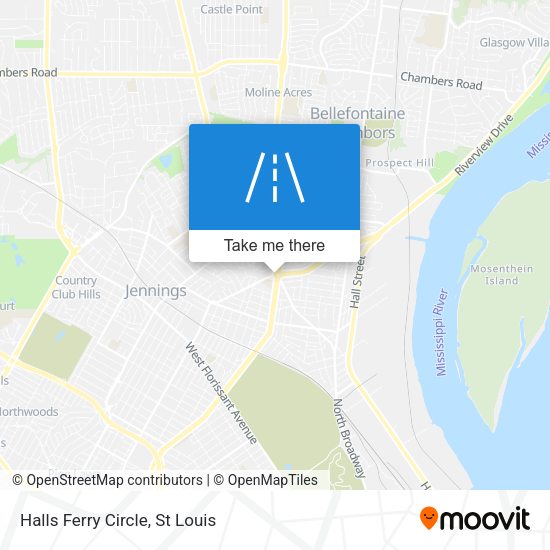 Mapa de Halls Ferry Circle
