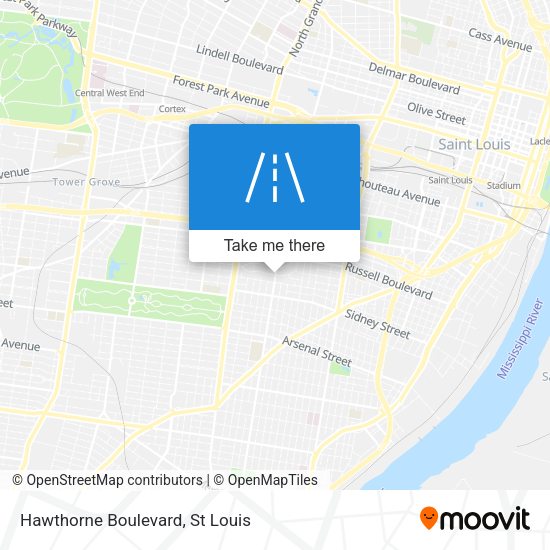 Mapa de Hawthorne Boulevard