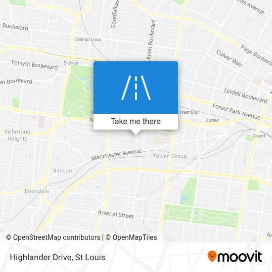 Highlander Drive map