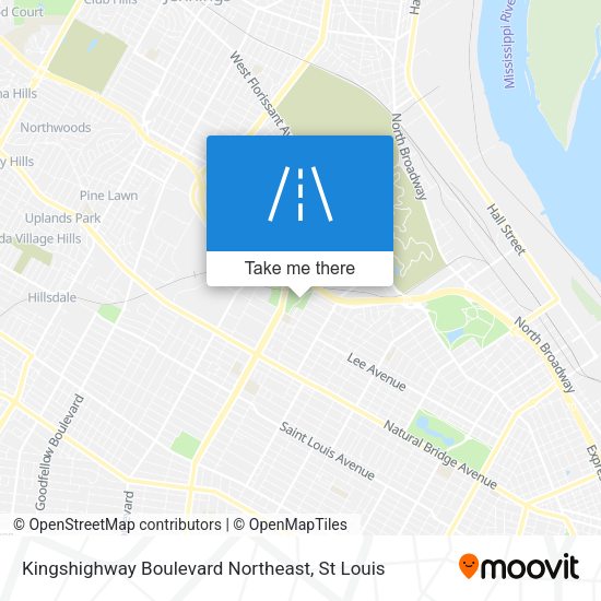Kingshighway Boulevard Northeast map