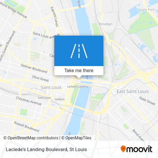 Mapa de Laclede's Landing Boulevard