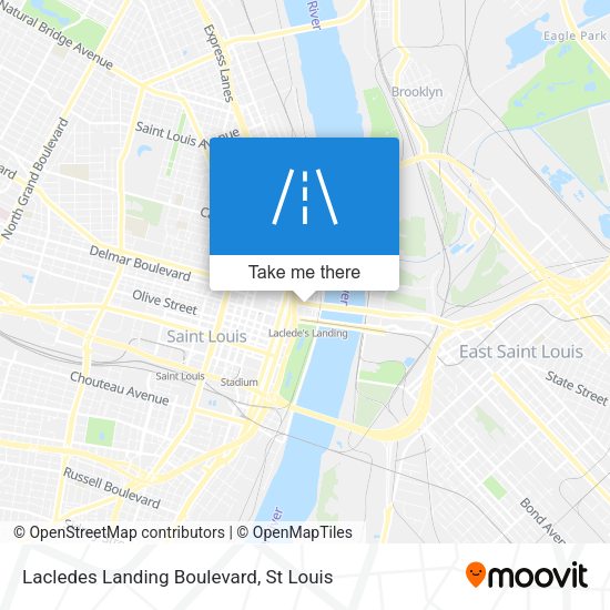 Lacledes Landing Boulevard map