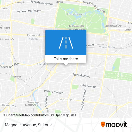 Mapa de Magnolia Avenue