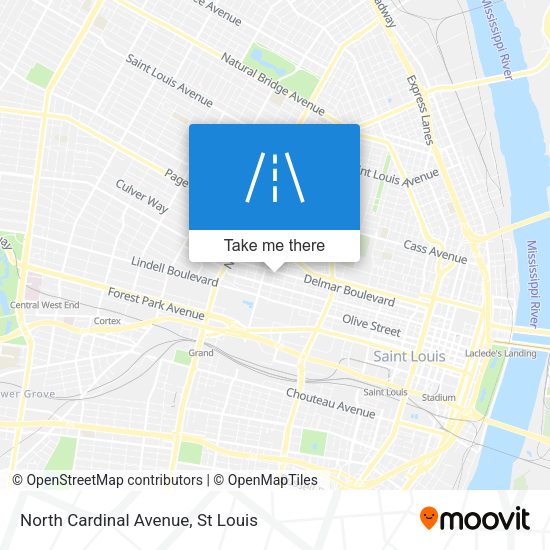 North Cardinal Avenue map