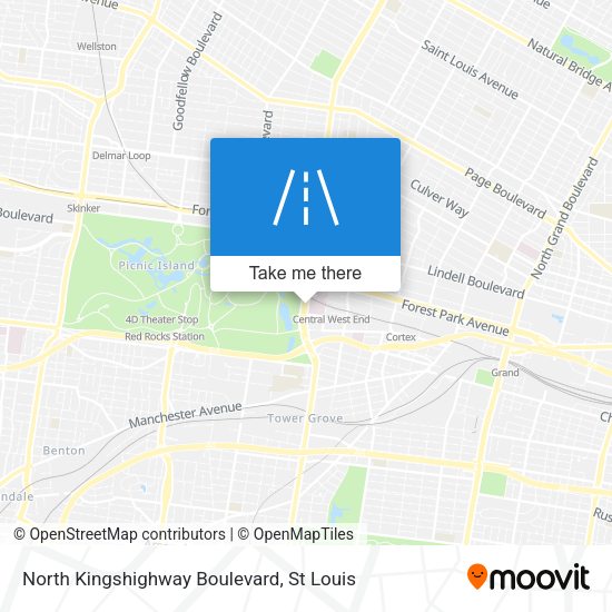North Kingshighway Boulevard map
