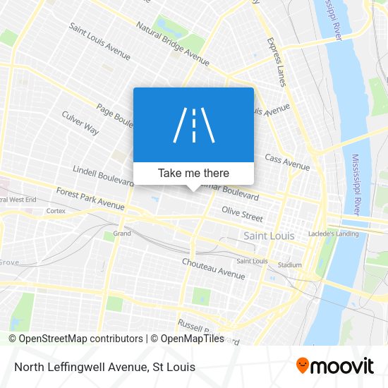 Mapa de North Leffingwell Avenue