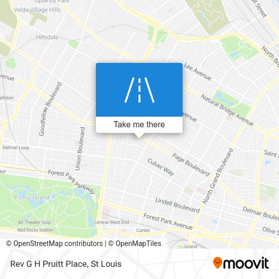 Rev G H Pruitt Place map