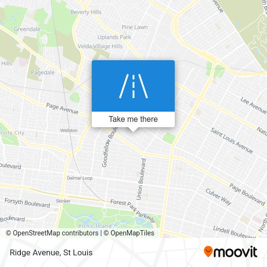 Mapa de Ridge Avenue