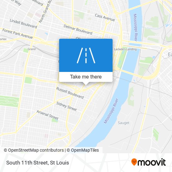 South 11th Street map