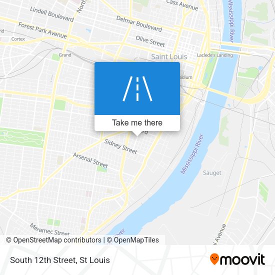 South 12th Street map