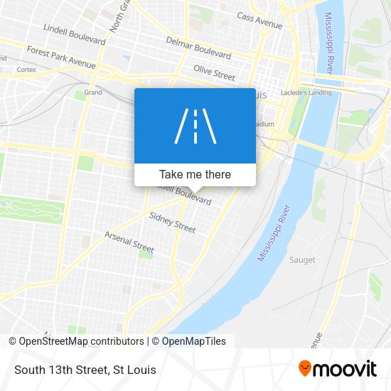 Mapa de South 13th Street