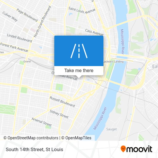 Mapa de South 14th Street