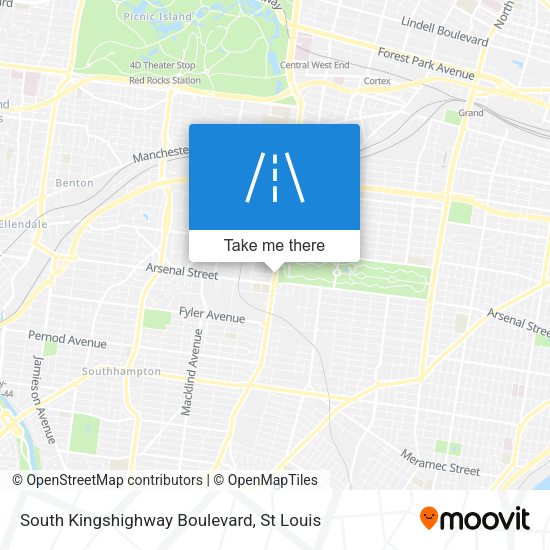 Mapa de South Kingshighway Boulevard