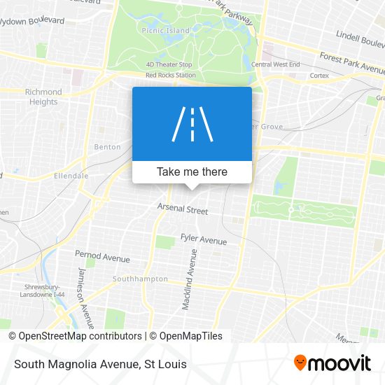 South Magnolia Avenue map