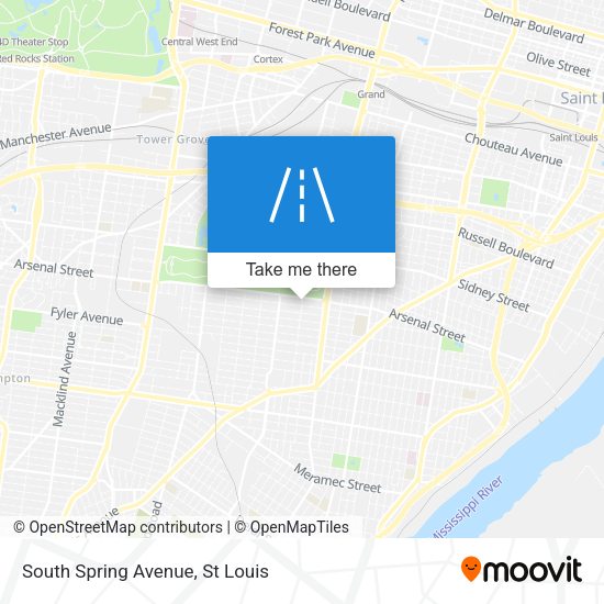 South Spring Avenue map