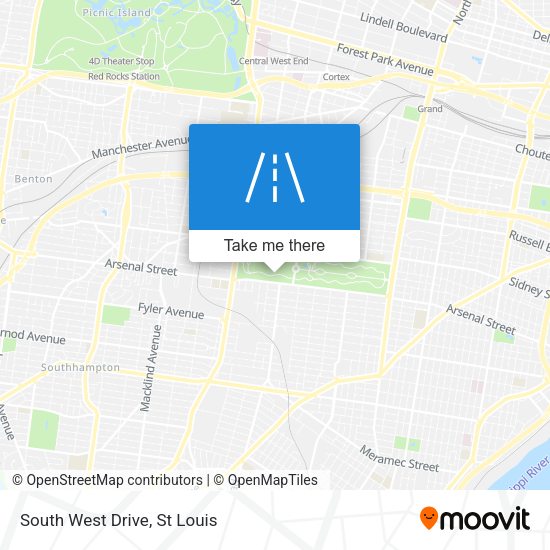Mapa de South West Drive