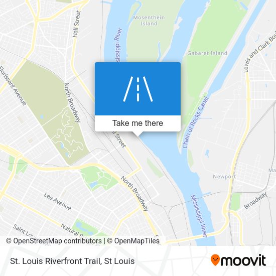 St. Louis Riverfront Trail map