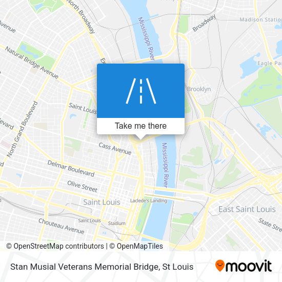 Stan Musial Veterans Memorial Bridge map