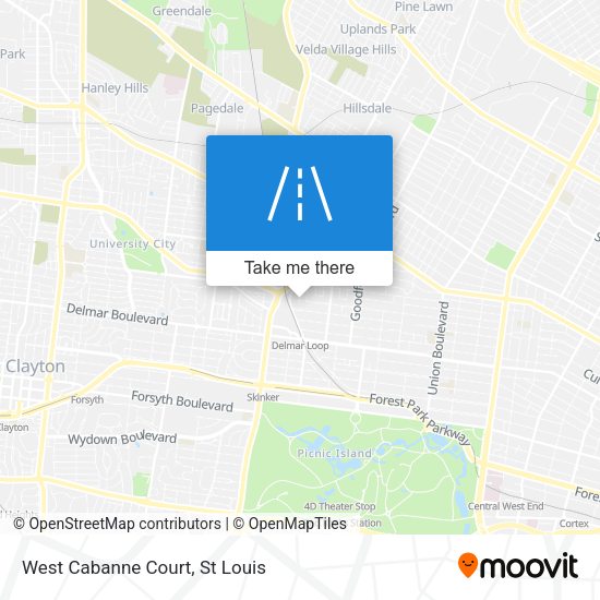 Mapa de West Cabanne Court