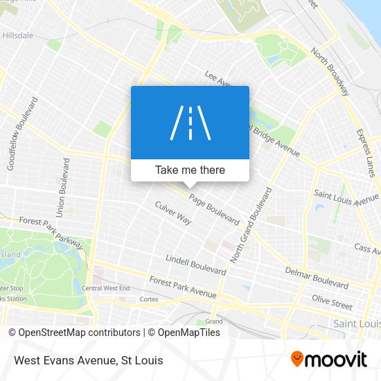 Mapa de West Evans Avenue