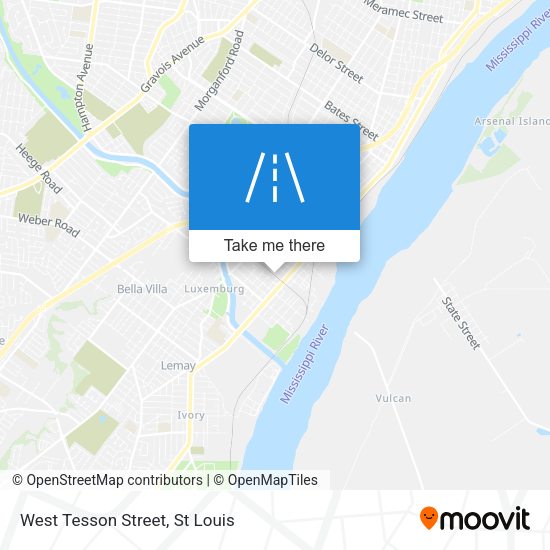 West Tesson Street map