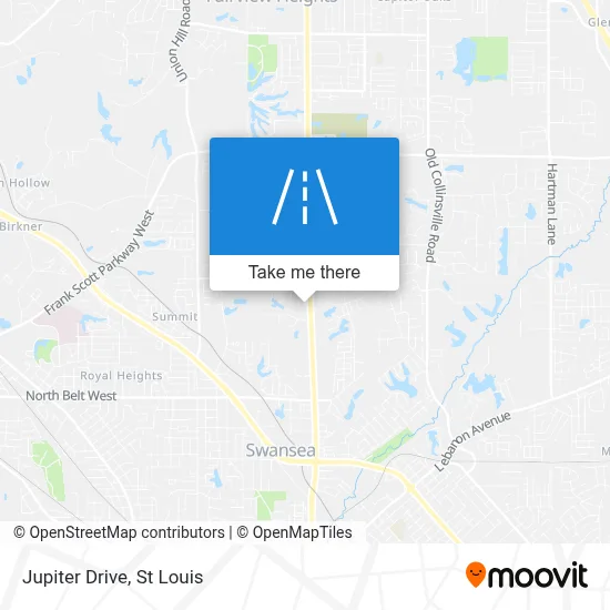 Jupiter Drive map