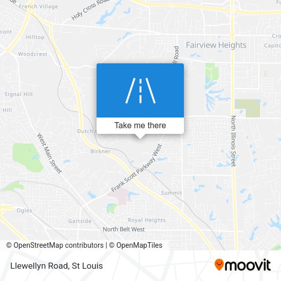 Llewellyn Road map