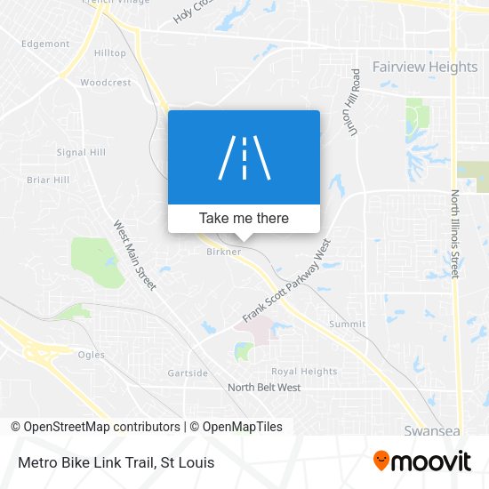 Metro Bike Link Trail map