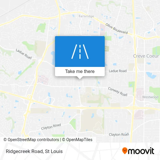 Ridgecreek Road map