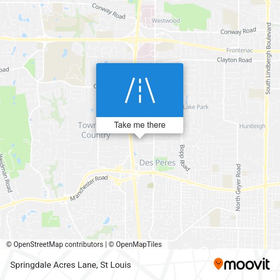Springdale Acres Lane map