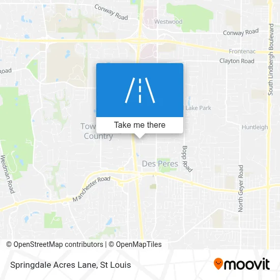 Springdale Acres Lane map