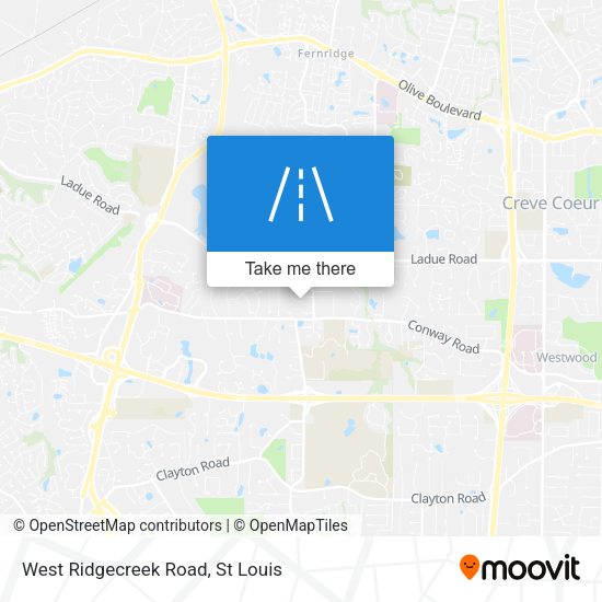 West Ridgecreek Road map