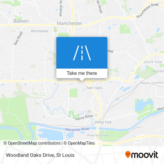 Woodland Oaks Drive map
