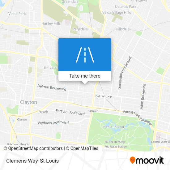 Clemens Way map