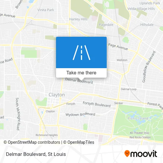 Delmar Boulevard map