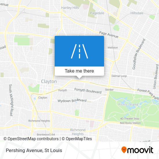 Mapa de Pershing Avenue