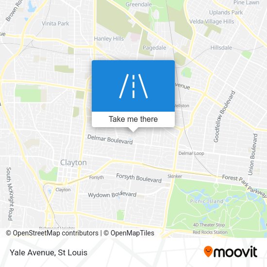 Mapa de Yale Avenue